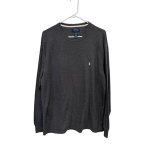 Polo Ralph Lauren Mens Gray Solid Thermal Sleepwear Shirt XL